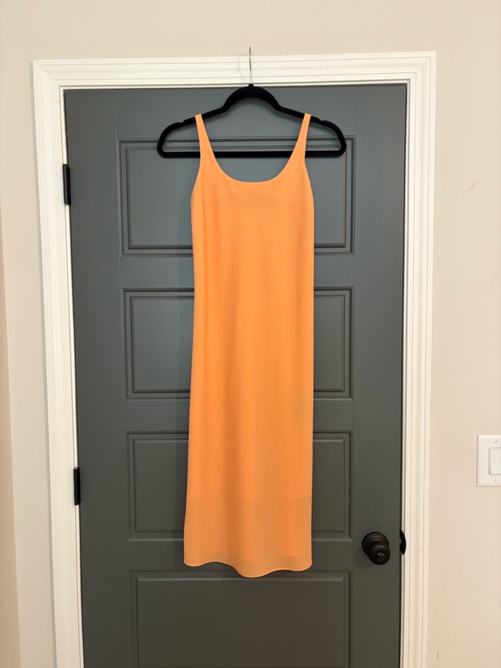 Tibi Melon Sleeveless Slip Midi Dress Silk Lined Size 0